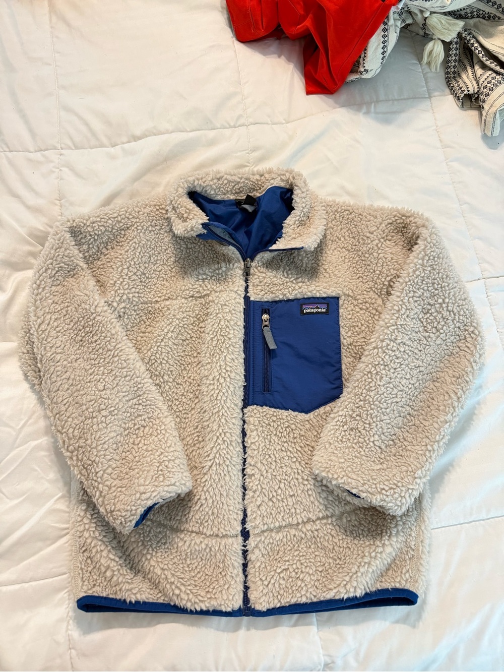Patagonia retro x Kids Sherpa Jacket in Cream
